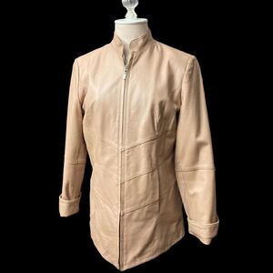 PAMELA MCCOY LEATHER JACKET / EUC